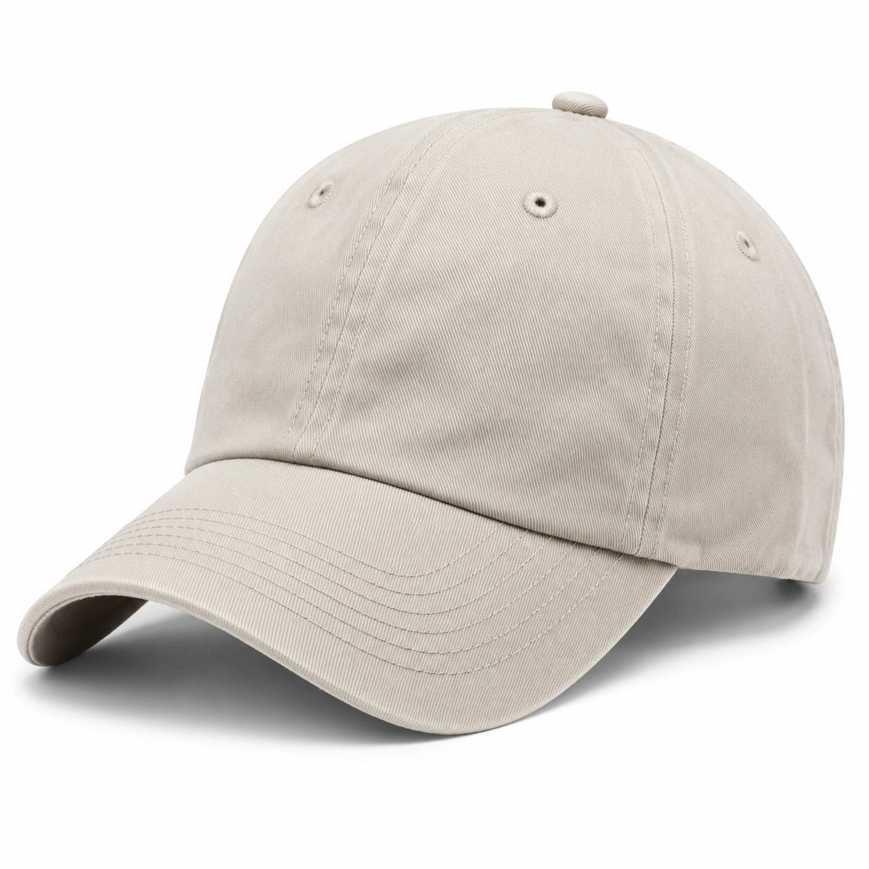 Baseballkappe Einheitsgröße Textil Beige für Alltag mit gebogenem Schirm