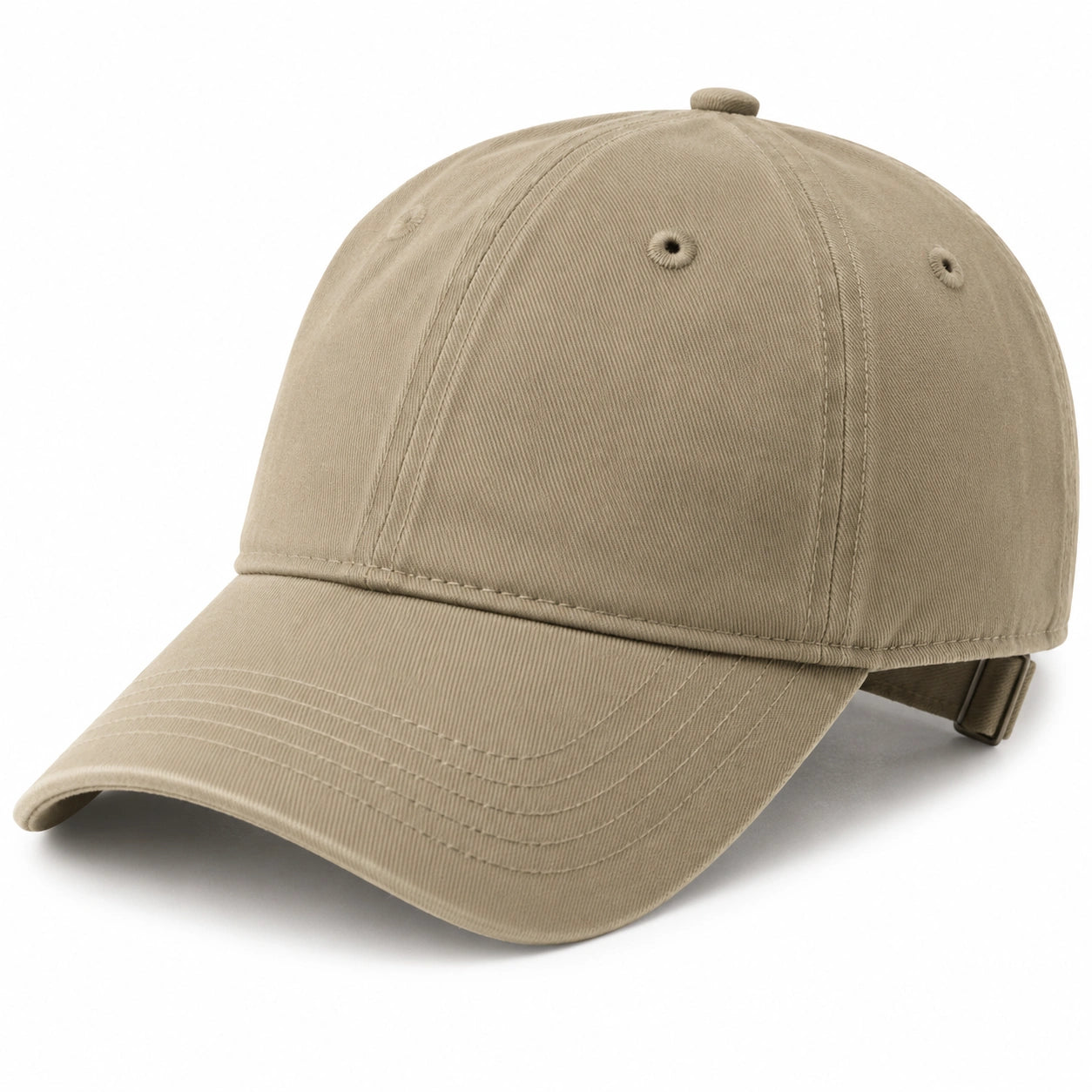 Baseballkappe Einheitsgröße Baumwollstoff Beige verstellbar