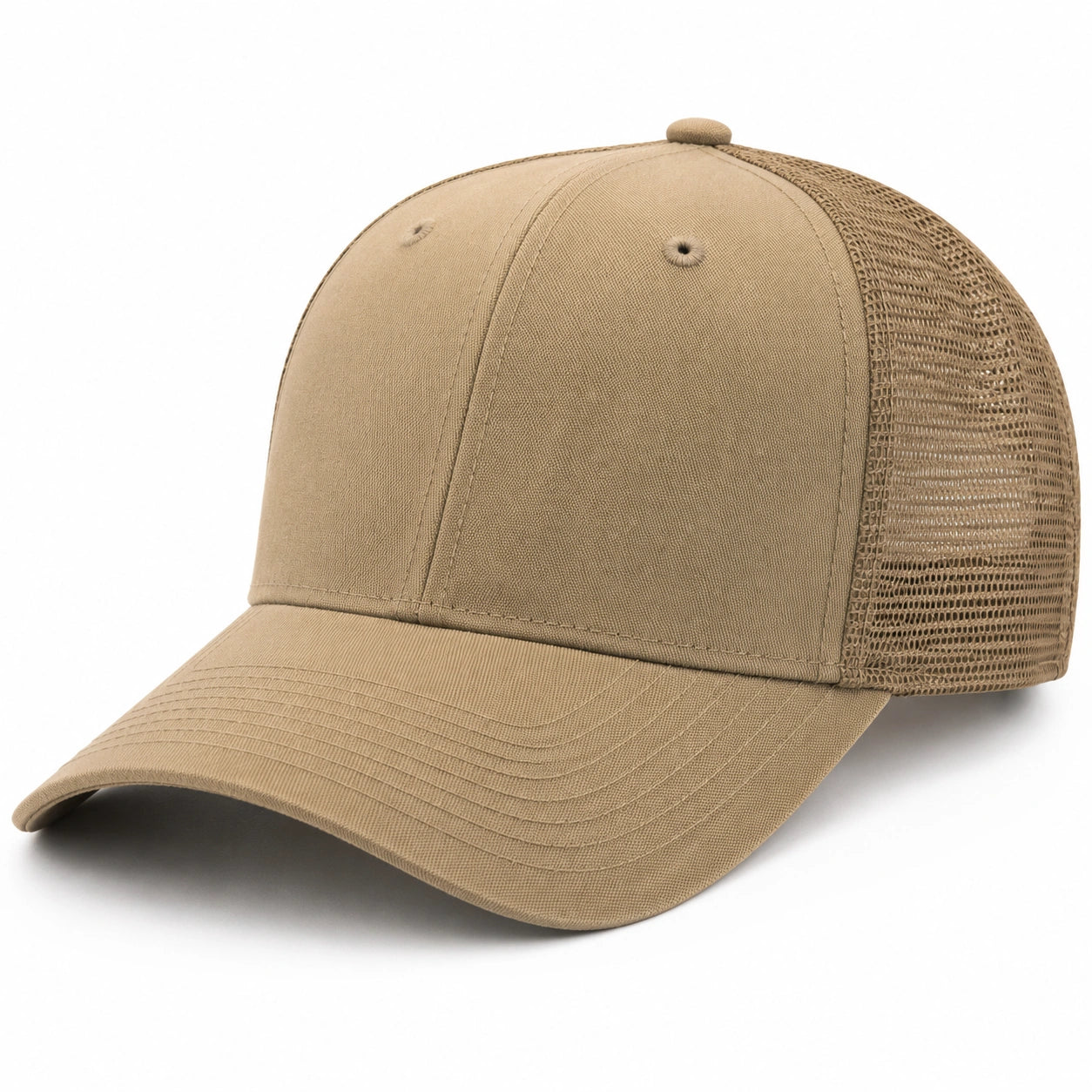 Baseballkappe Einheitsgröße Beige Textil Mesh mit gebogenem Schirm