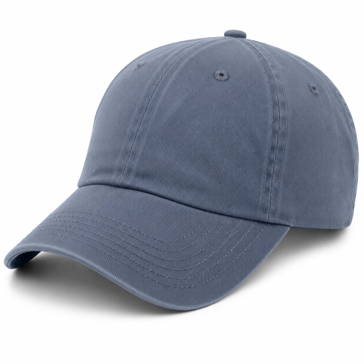 Baseballkappe Einheitsgröße aus Textilgewebe Blau mit gebogenem Schirm