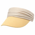 Sonnenvisier Einheitsgröße Textil Beige Hellgelb mit gerafftem Stirnband